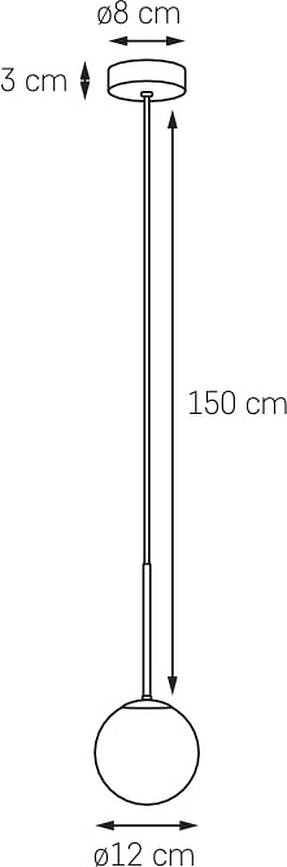 Lámpara colgante cromada Lamia, con cable transparente