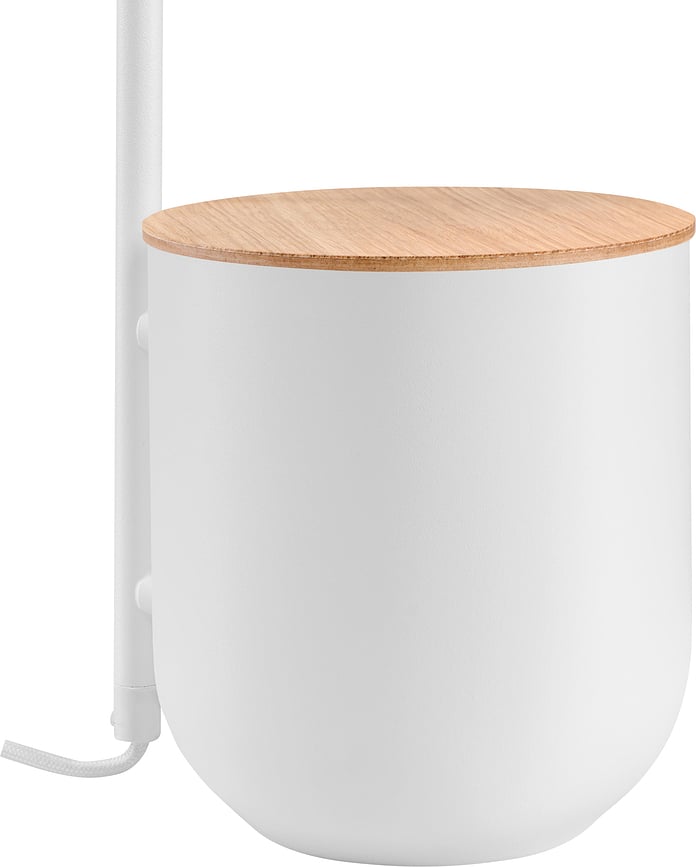 Lámpara de Mesa Botanica, de terracota, con recipiente y tapa de madera