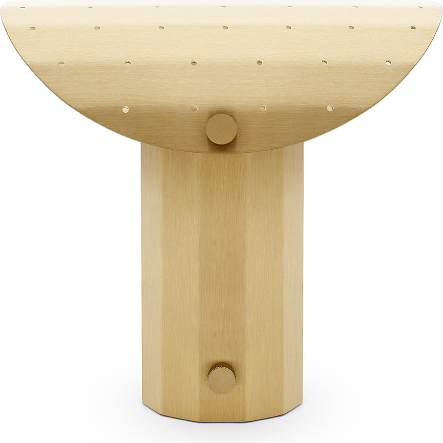 Lámpara de Mesa con pantalla perforada Apolin, 30 cm, blanca