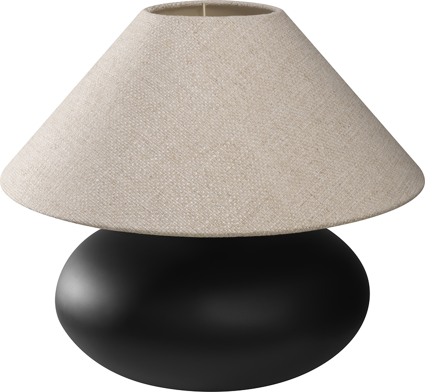 Lámpara de Mesa Sawa Natur, base opaca, color gris beis