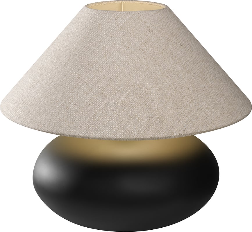 Lámpara de Mesa Sawa Natur, base opaca, color gris beis