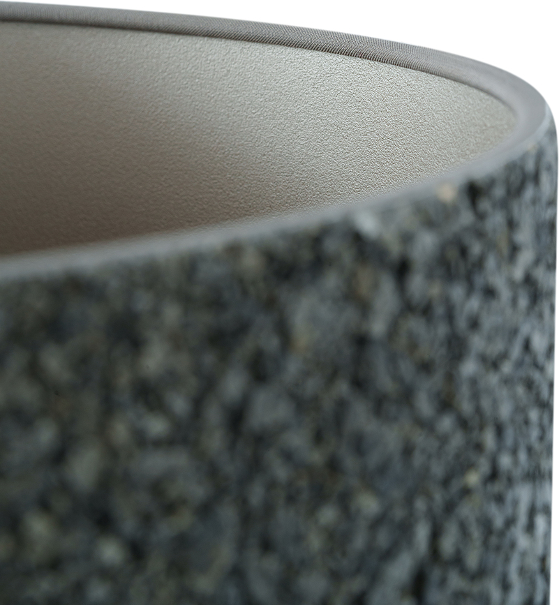 Lámpara de Mesa Sawa Stone, con base ahumada, negra