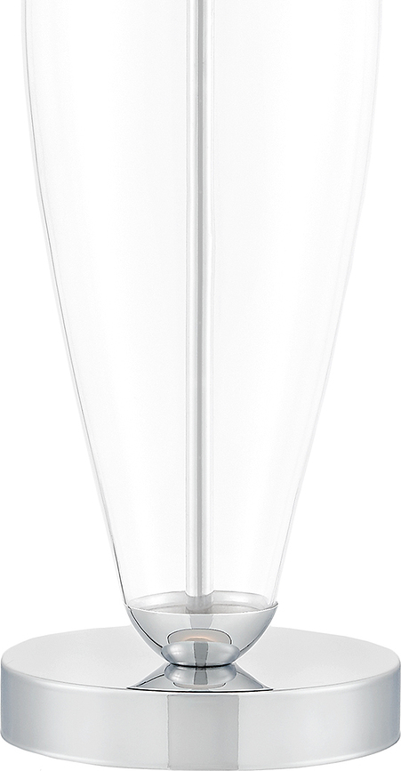 Lámpara de Pie Rea, base transparente, pantalla negra