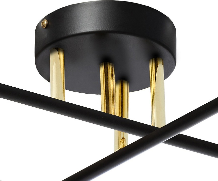 Lámpara de Techo Astra 6, negro y dorado
