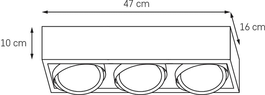 Lámpara de Techo Cube 3, blanca