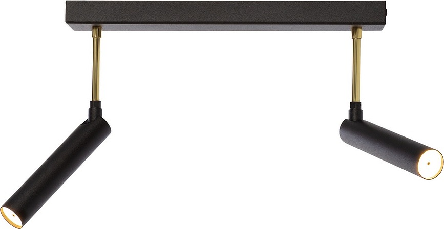 Lámpara de Techo y Aplique Lars, negro y dorado