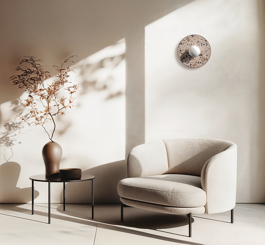 Legra Applique ronde, terracotta