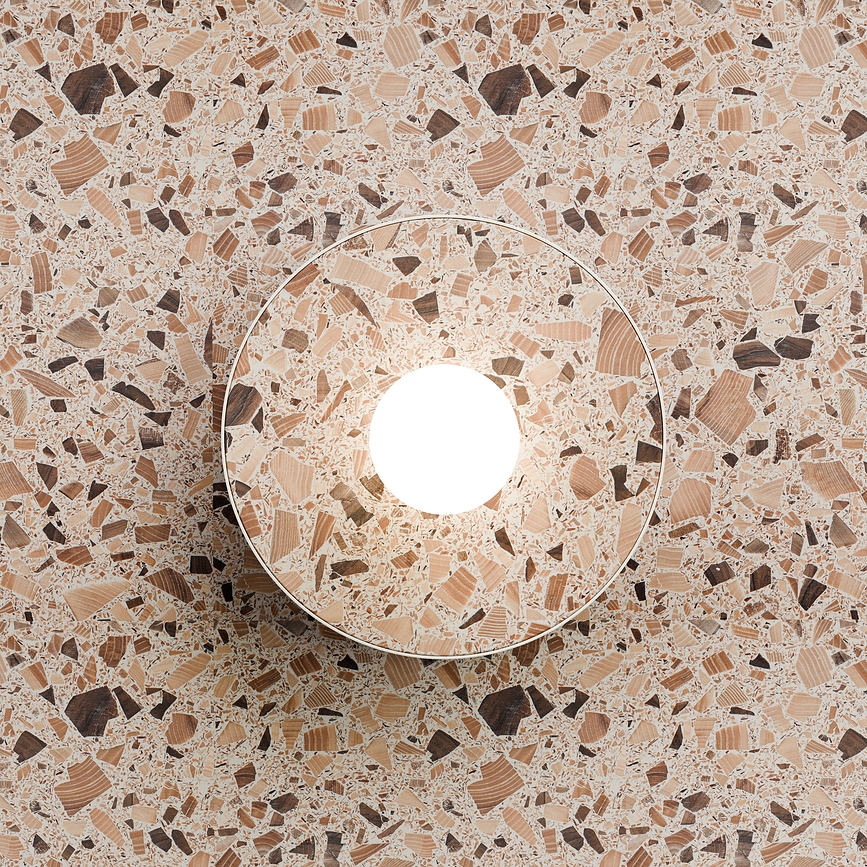 Legra Applique ronde, terracotta