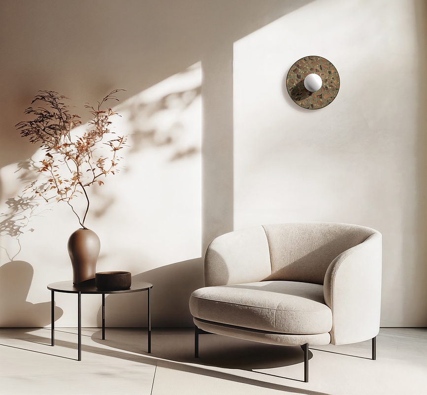 Legra Applique ronde, terracotta