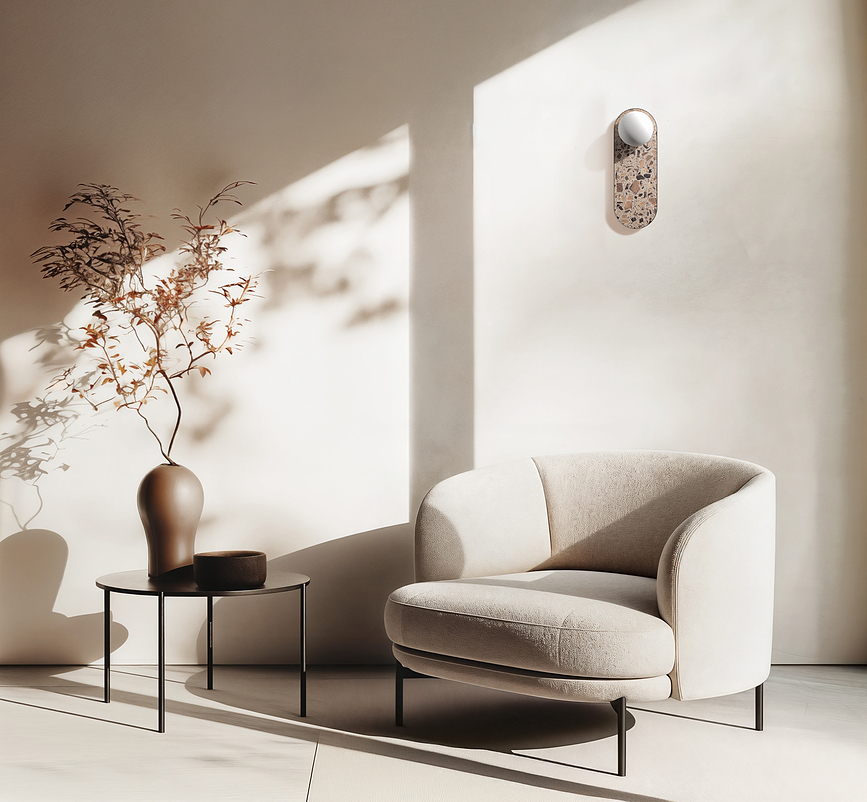 Legra Applique Murale ovale, crème