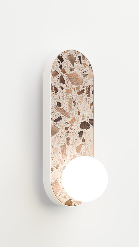 Legra Applique Murale ovale, crème