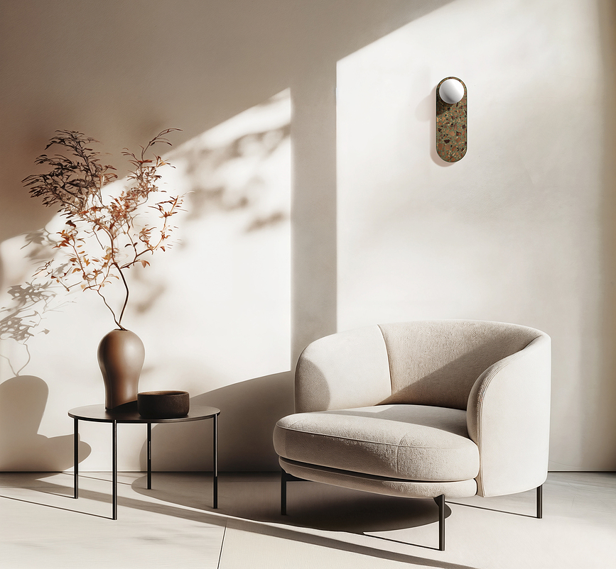 Legra Applique Murale ovale, crème