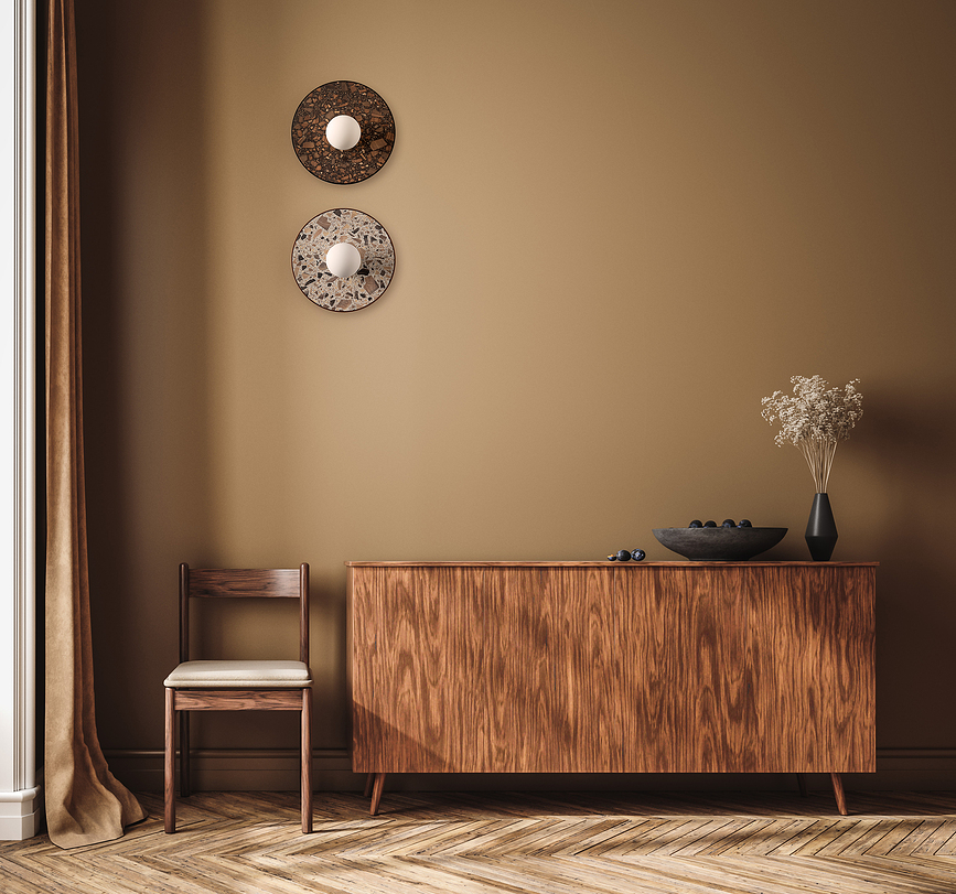 Legra Zidna Lampa okrugla terakota