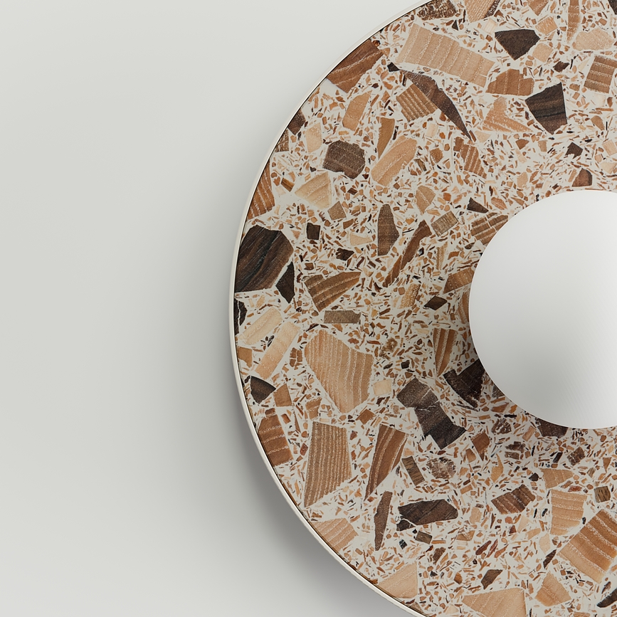 Legra Zidna Lampa okrugla terakota