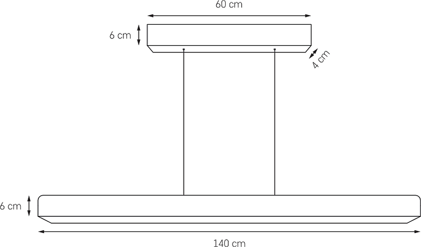 Linea Suspension avec variateur, noire