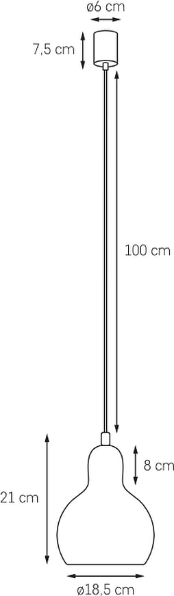 Longis I Viseća Lampa zlatna s bijelim sjenilom