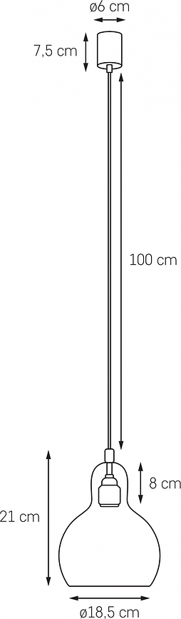 Longis I Suspension, noir et or