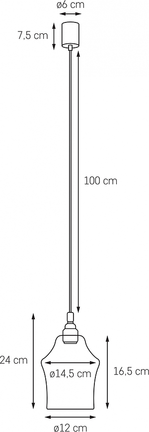 Longis II Suspension, noir et doré