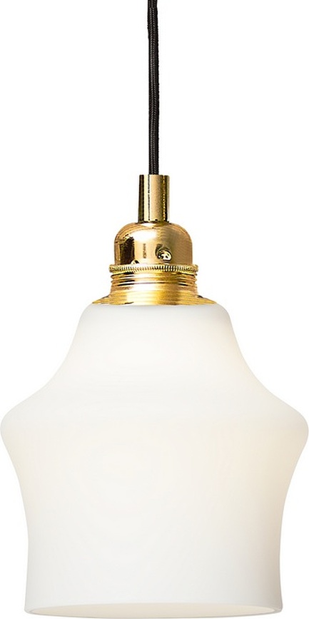 Longis II Viseča svetilka, zlata, z belim senčnikom