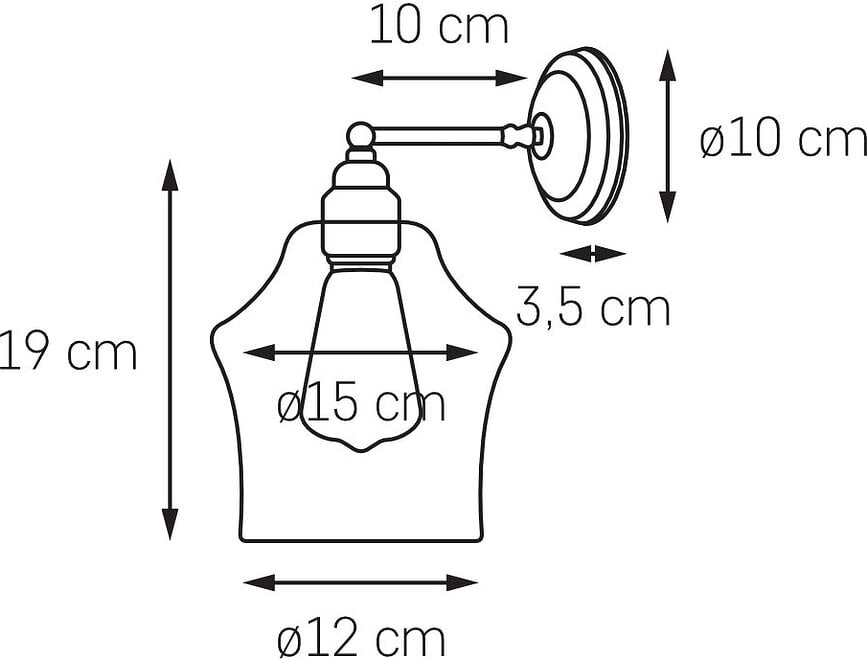 Longis II Zidna Svjetiljka crno-zlatna