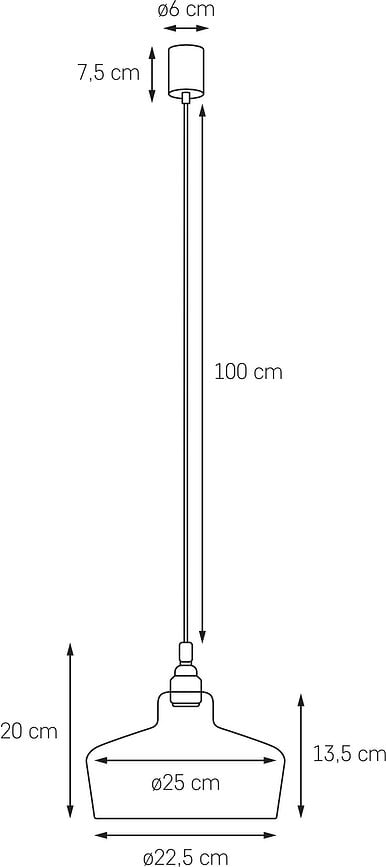 Longis III Suspension, noir et or