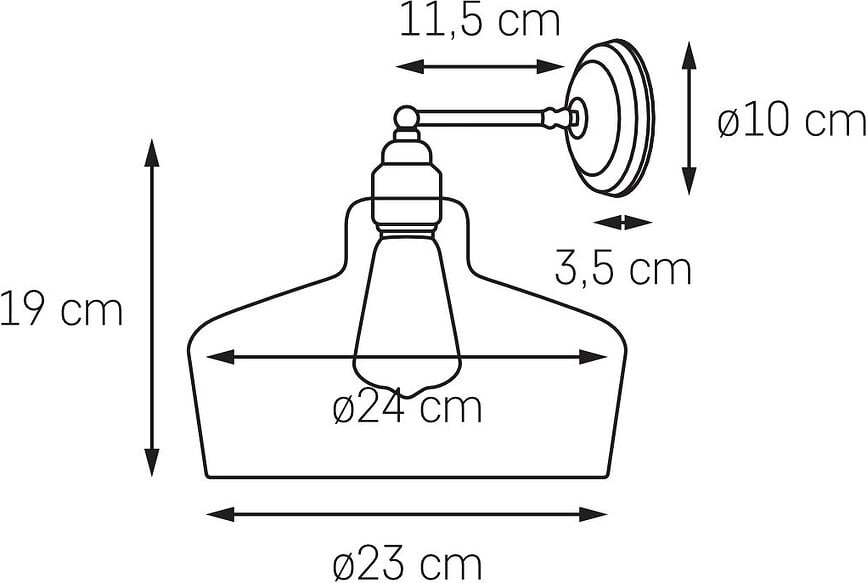 Longis III Zidna Svjetiljka krom