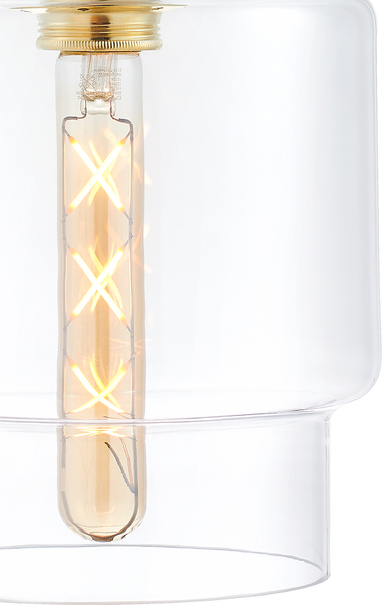 Longis IV Φωτιστικό Κρεμαστό, μαύρο-χρυσό