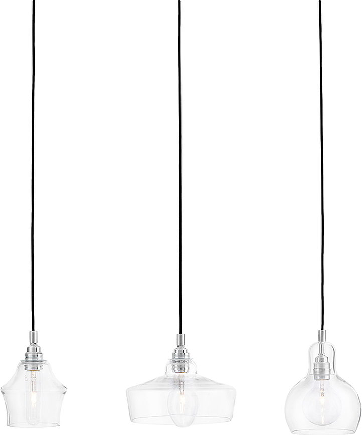 Longis Plafonnier barre 3 lumières, chromé