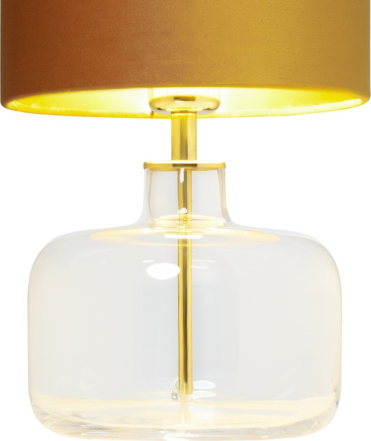 Lora Namizna Svetilka, olivna, s prozornim podstavkom