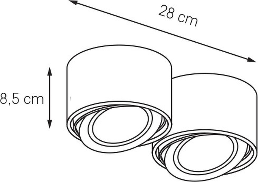 Lumos Plafonnier double, blanc