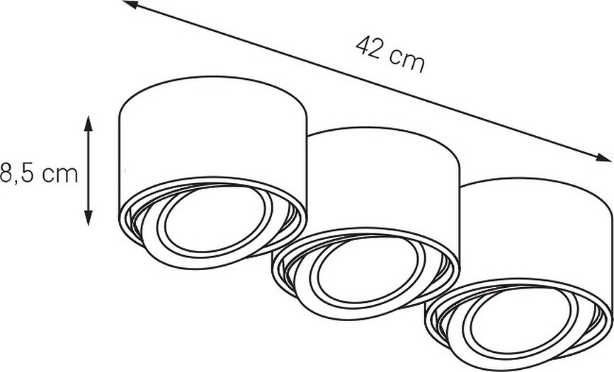 Lumos Stropna Lampa trostruka bijela