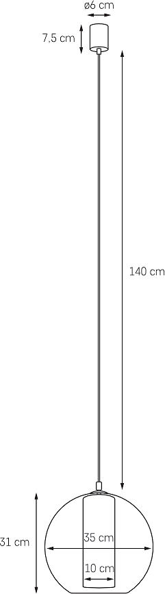 Merida Lampa Viseća L šampanjska s crnim nosačem