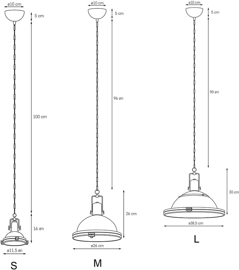 Nautilius Suspension L, crème