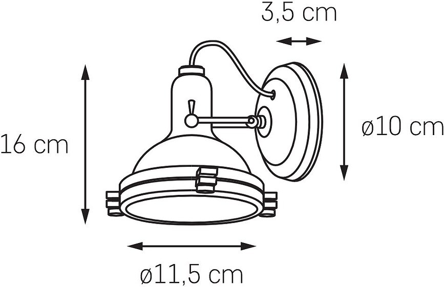 Nautilius Zidna Svjetiljka krom