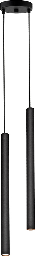 Pendel lampe til loft Roll sort dobbelt, dobbelt, dobbelt med sort tilslutning