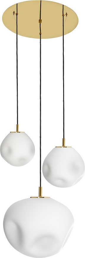 Plafón de techo Cloe de 3 luces, dorado