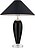 Rea Lampe Sur Pied, base noire, opaque