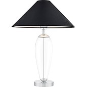 Rea Standing lamp transparent base and black lampshade