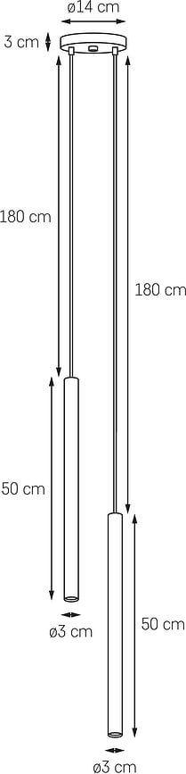 Roll Κρεμαστό Φωτιστικό διπλό, λευκό, με ασημί σύνδεση
