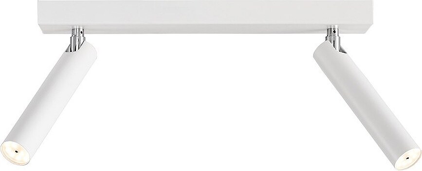 Roll Rail double, blanc, raccord argenté