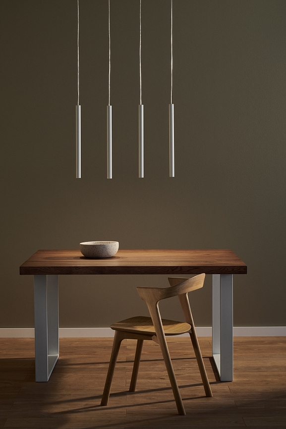 Roll Suspension à quatre lumières, blanche