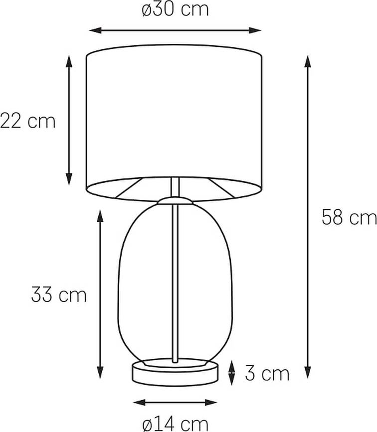Salvador Stolna Lampa crna s crnim postoljem
