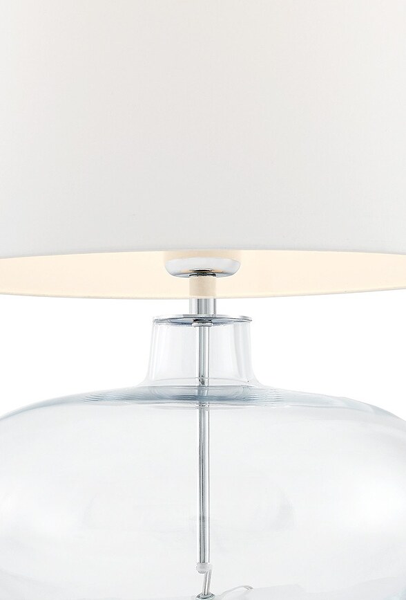 Sawa Lampe de Table, base transparente, abat-jour noir