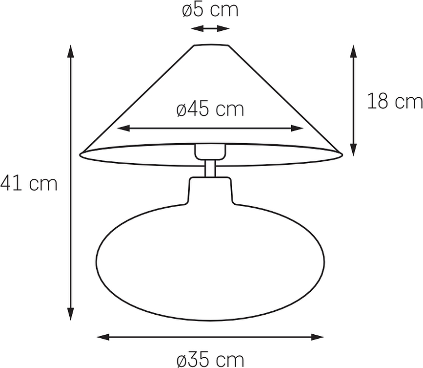 Sawa Natur Lampe de Table, base opaque, gris-beige