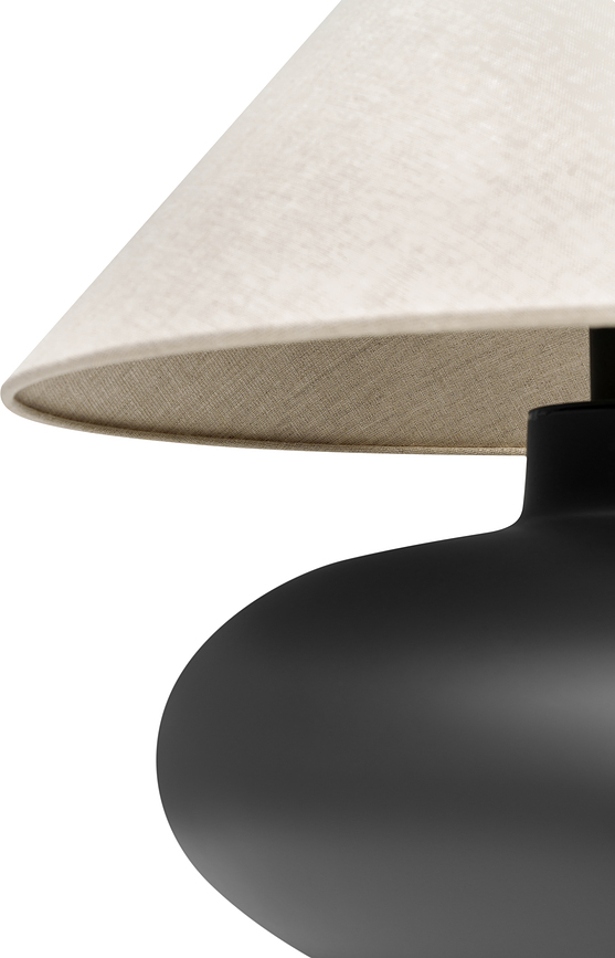 Sawa Natur Lampe de Table, base opaque, gris-beige