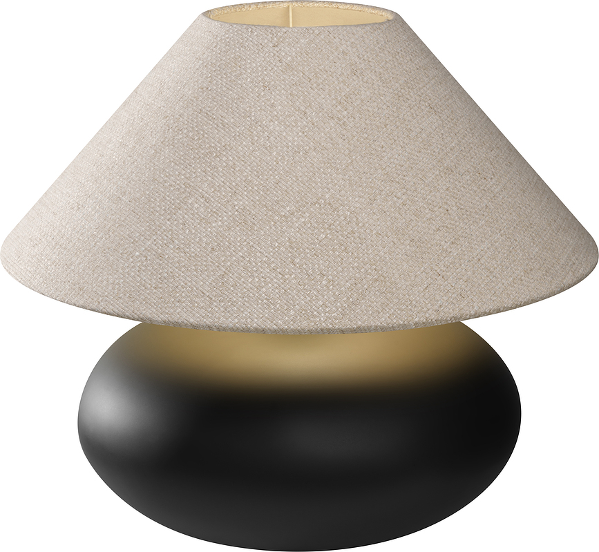 Sawa Natur Lampe de Table, base opaque, gris-beige