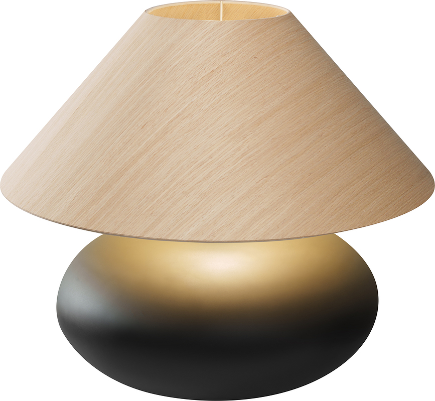 Sawa Natur Lampe de Table, chêne clair, base opaque