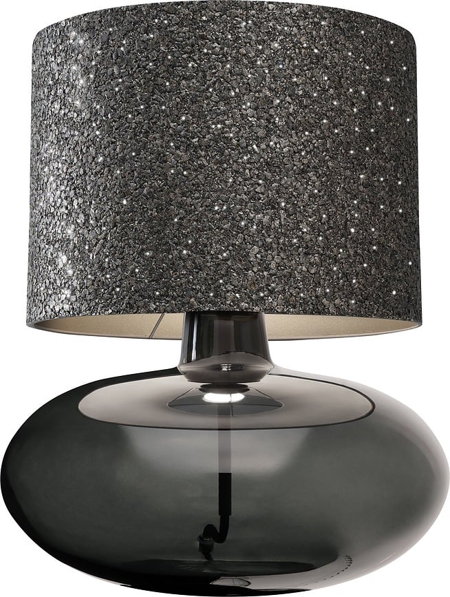 Sawa Stone Stolna Lampa s crnim dimljenim postoljem