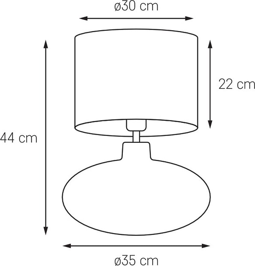 Sawa Stone Stolna Lampa s crnim dimljenim postoljem