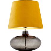 Sawa Velvet Table lamp smoked base yellow lampshade